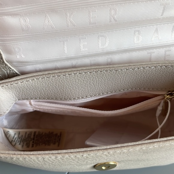 NWT Ted Baker Loop and Tab Grainy Mini Crossbody Taupe - Picture 11 of 13